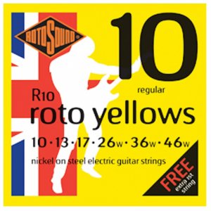 Rotosound R10 Roto Yellows Electric Guitar Strings 10 - 46